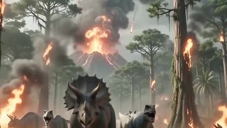 Volcano Eruption vs Dinosaurs