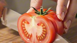 Fresh Tomato Smoothie ASMR | Mini Blender Magic