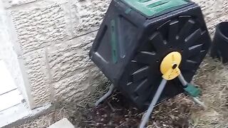 How do I make compost with Rotating Composting Bin for Garden?