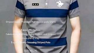 Striped Super Premium Half Sleeve polo Shirts