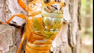 Cicada Emerging from its Exoskeleton