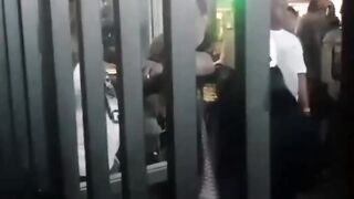 commotion at the police station