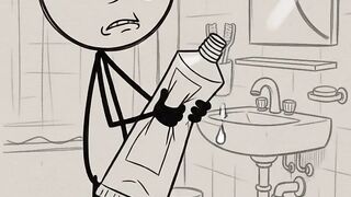 POV: Toothpaste Explodes in the Bathroom 🤯🦷 | Stickman Animation #Shorts