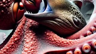 Octopus vs. Moray Eel: Ultimate Volcanic Clash 🐙🔥 #shorts