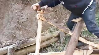 Custom Wooden Bike Jump Over Fire