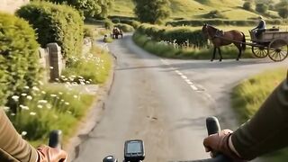 Ride pedals toward medieval castle