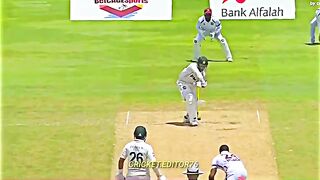 Azan Awais bold by kemar Roach on duck