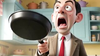 Bean's Pancake Cooking Disaster 😂 | Funny 3D Cartoon | ToonVerse