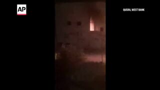Palestinian says settlers 'torched' a mosque in the West Bank