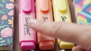 Satisfying Stationery ASMR ✏️ Colorful Pen Clicks & Sticky Note Sounds #Shorts
