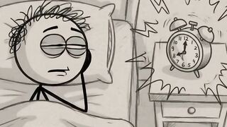 Alarm vs Sleepy Brain 😂⏰ | Stickman Animation #Shorts