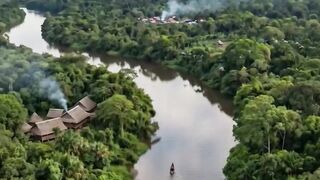 Life Along the Amazon River” 🌿🚣