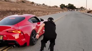 How to FILM a SUPRA driving UP! #Shorts