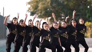 Group girls dancing video