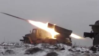 Ukraine army fires 'Grad' rockets towards Russian troops near Bakhmut