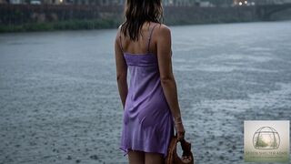 A Rainy Encounter at the River's Edge (Binaural ASMR)