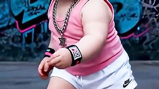 Bébé mignon danse drôle