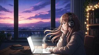 Cozy Late Night Lofi 🌧️ Deep Focus & Study Beats (Satellite Rain)