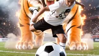 Kids lion power Kik to Ball