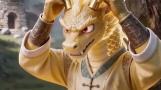 Never mess with a Dragon's Horns!" 🐉🪓😱