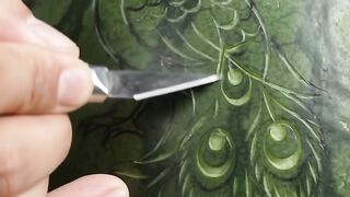 A beautiful peacock art....♥️♥️ #shorts #viral #short #trending