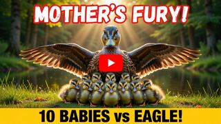 Mother Duck’s Heroic Survival Journey: Saving Her 10 Ducklings! 🦆✨ #shorts #wildlife