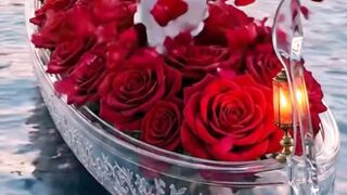 Romantic girl rose