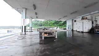 Seeing the cats huddled together under the roof of the fishing port to take shelter from the rain was so adorable it brought tears to my eyes.