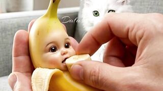 The White Man is Nosy about the Baby Banana... His Reaction is Exciting! 😂