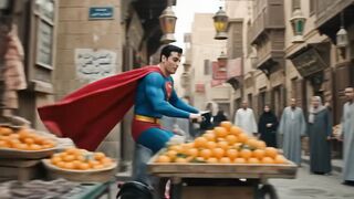 Superman and batteman battle in Egypt 😮😮