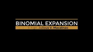 Binomial expansion