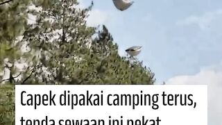 Di Luar Nurul! Niat Hati Kemah Santuy, Tenda Malah Cosplay Jadi Layangan Nyangkut di Pohon ⛺🪁
