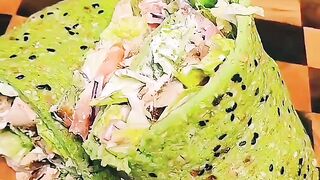 This spinach wrap is packed with high protein