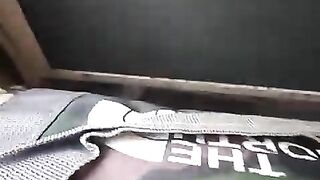 Nice girl hair play bus