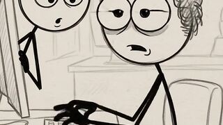 Typing Password While Someone Is Watching 😳🔐 | Stickman Animation #Shorts