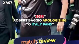 Baggio hanya berdiri terpaku, tangan di pinggul, menatap hampa saat seluruh dunia melihat mimpinya runtuh dalam sekejap
