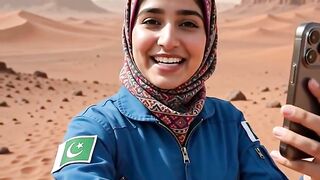 Pakistani girl vlogging on mars