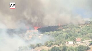 A wildfire on the Greek island of Kefalonia triggers evacuations