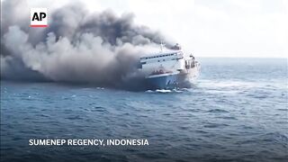 A blaze on an Indonesian passenger ferry leaves at least 5 dead and dozens missing