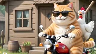 **The Ultimate Biker Cat Chef Cooks Fresh Chicken Feast! 😼🏍️🍗**