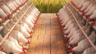 Chicken Laying eggs
