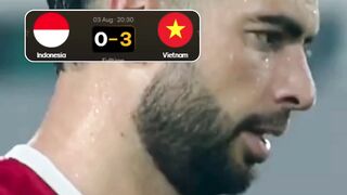 Timnas Indonesia kalah telak dengan  skor 0-3 dari Vietnam