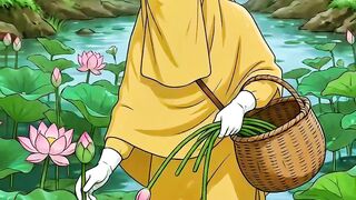 🍛 Lotus Stem CurryFresh Lotus Harvest on a Rainy Village #Shorts #LotusStemCurry #asmr #ghibli #usa