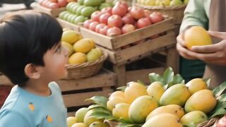 A Cute Little Boy At vagitable