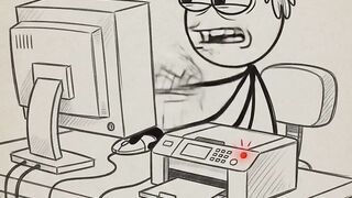 Printer Refuses to Print Again! 🖨️😂 | Stickman Animation #Shorts