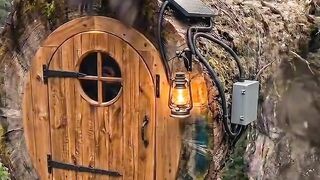 Secret Bunker Inside a Log!