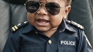 Baby Police Officer in charge