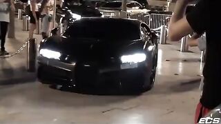 Cars exhibition at late night