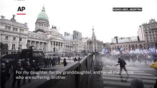 Protesters clash with police as Argentina Senate debates new land property bill