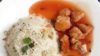 Chinese food| Manchurian with egg fried rice